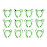 12x Plush Frog Eyes Animal Party Costume Dress Up Zoo Headband Book Week in Green