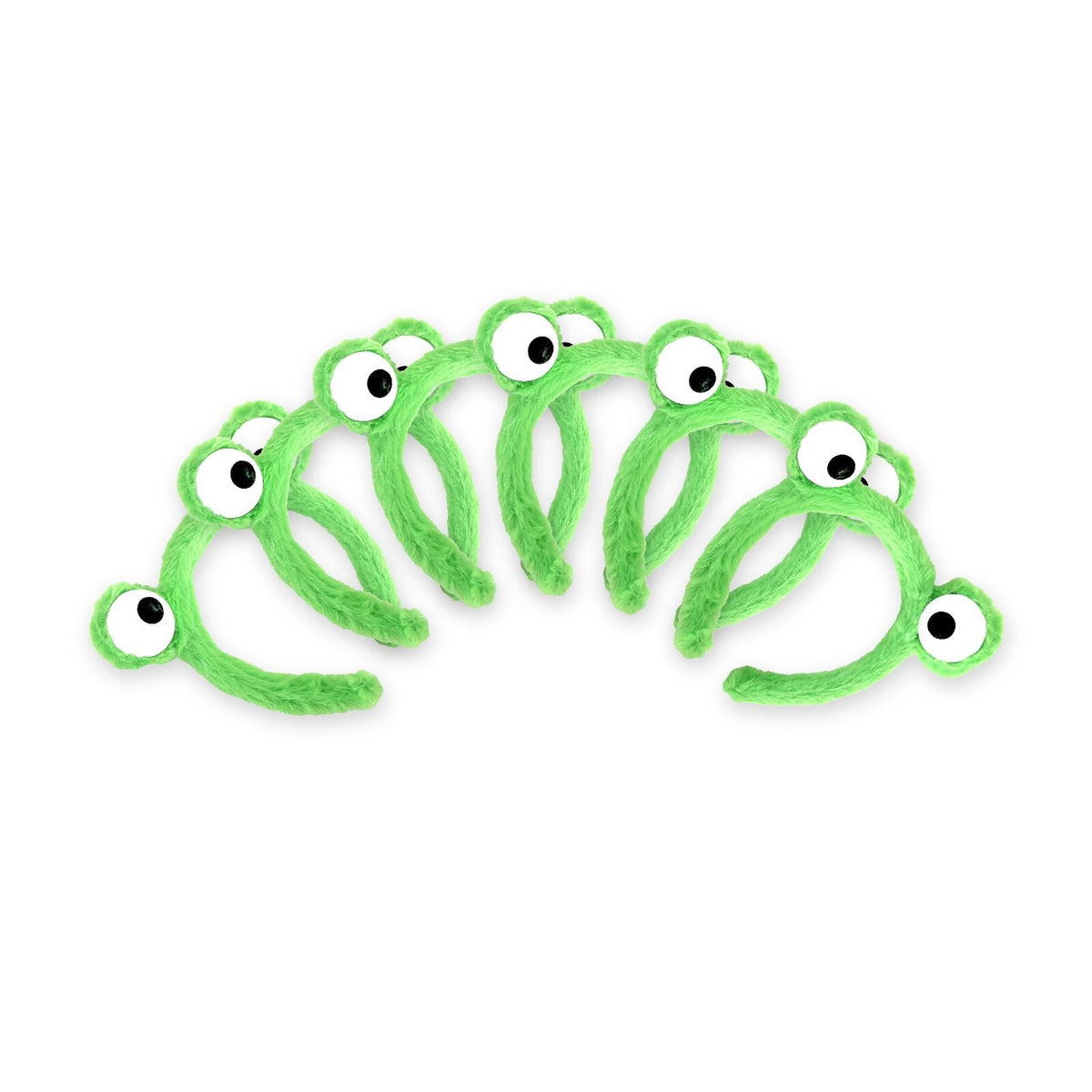 6x Plush Frog Eyes Animal Party Costume Dress Up Zoo Headband Book Week in Green