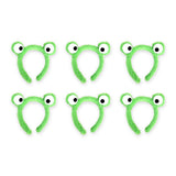6x Plush Frog Eyes Animal Party Costume Dress Up Zoo Headband Book Week in Green