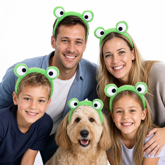 Green Plush Frog Eyes Headband - Animal Zoo Costume (Book Week & Party Dress Up)