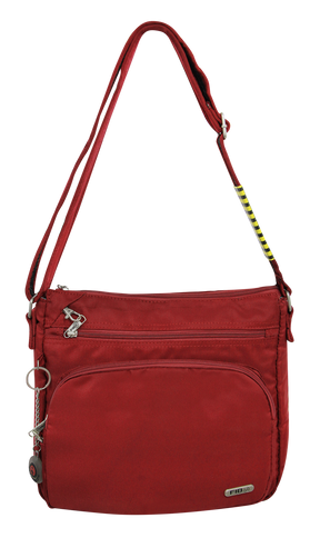 FIB Mens Crossbody Bag Satchel Adjustable Shoulder Strap Travel - Burgundy