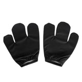 Jumbo Black Cartoon Costume Gloves 3-Finger Plush Mitts for Mascot Dress Up Pair