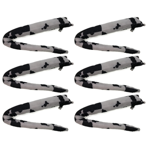 6x Cow Clip-On Animal Tail Bulk Pack - Costume Accessory (Halloween & Fancy Dress)