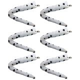 6x Dalmatian Clip-On Dog Tail Bulk Pack - Animal Costume Accessory (Halloween & Fancy Dress)