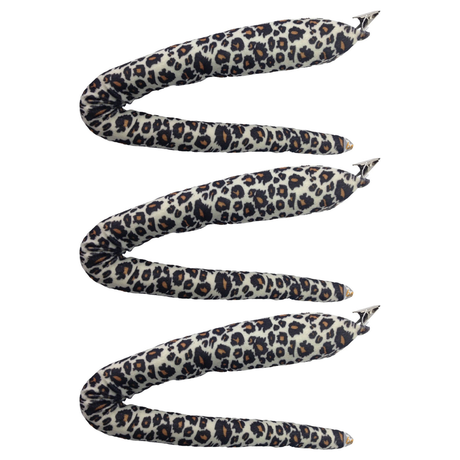 3x Leopard Clip-On Animal Tail Pack - Tiger/Cat Costume Accessory (Halloween & Fancy Dress)