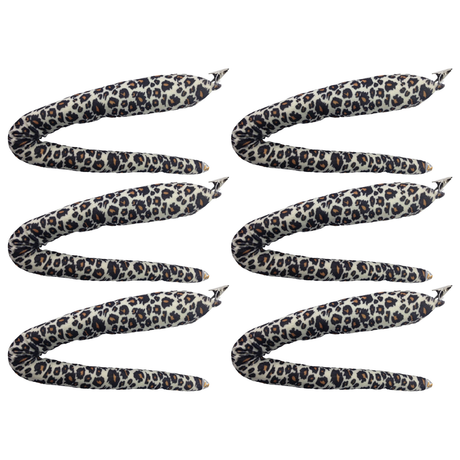 6x Leopard Clip-On Animal Tail Bulk Pack - Tiger/Cat Costume Accessory (Halloween & Fancy Dress)