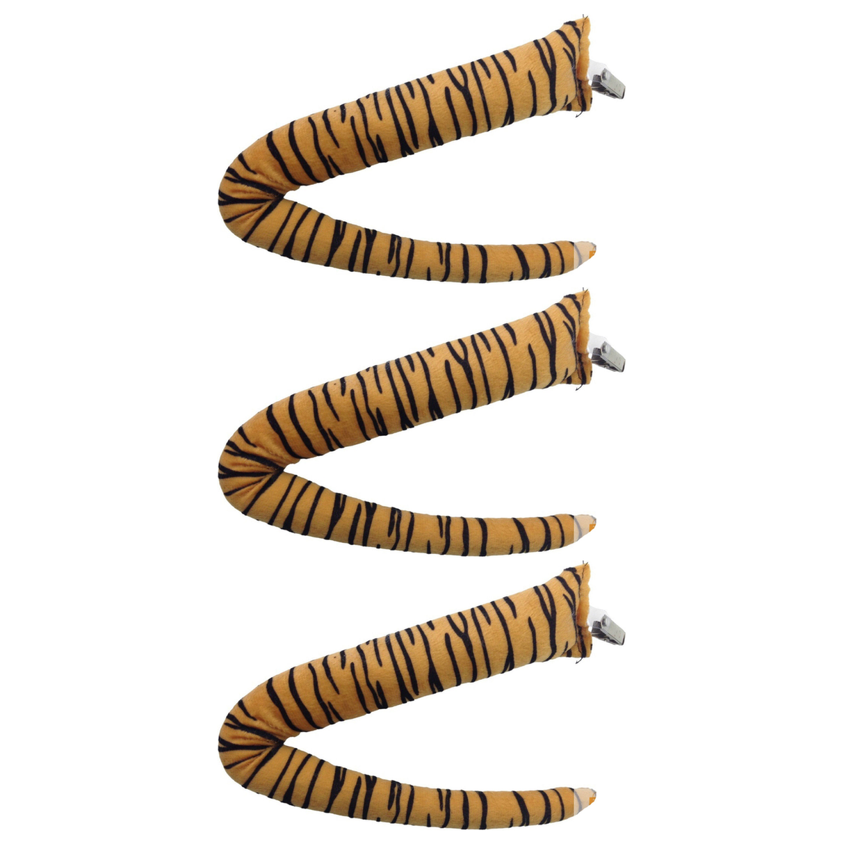 3x Tiger Clip-On Animal Tail Pack - Costume Accessory (Halloween & Fancy Dress)