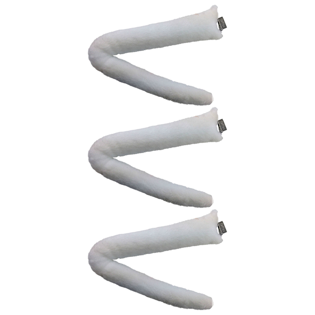 3x White Clip-On Animal Tail Pack - Dog/Cat Costume Accessory (Halloween & Fancy Dress)