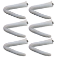 6x White Clip-On Animal Tail Bulk Pack - Dog/Cat Costume Accessory (Halloween & Fancy Dress)