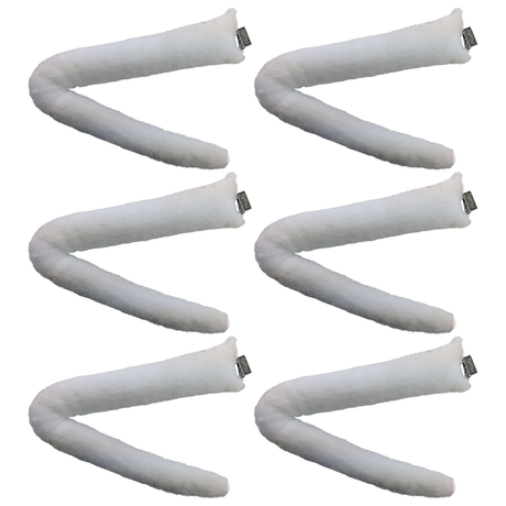 6x White Clip-On Animal Tail Bulk Pack - Dog/Cat Costume Accessory (Halloween & Fancy Dress)
