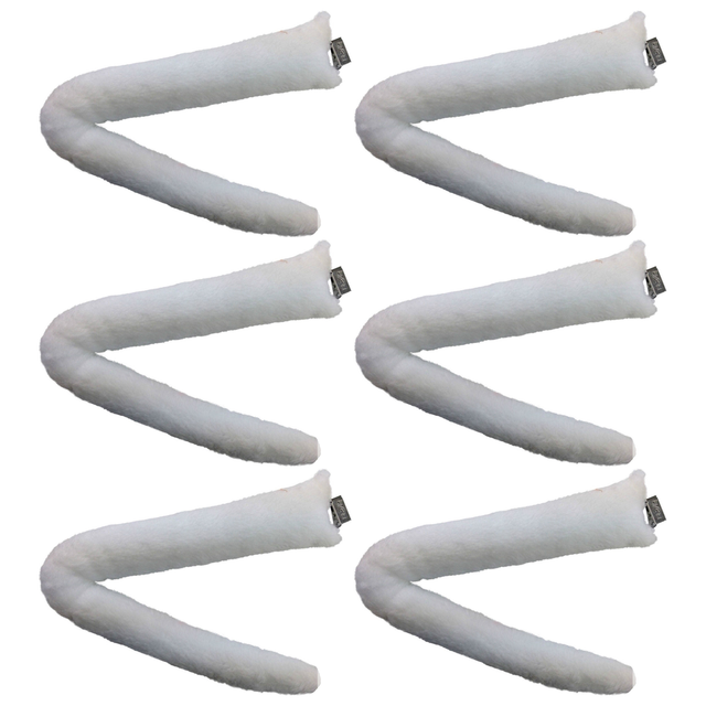 6x White Clip-On Animal Tail Bulk Pack - Dog/Cat Costume Accessory (Halloween & Fancy Dress)