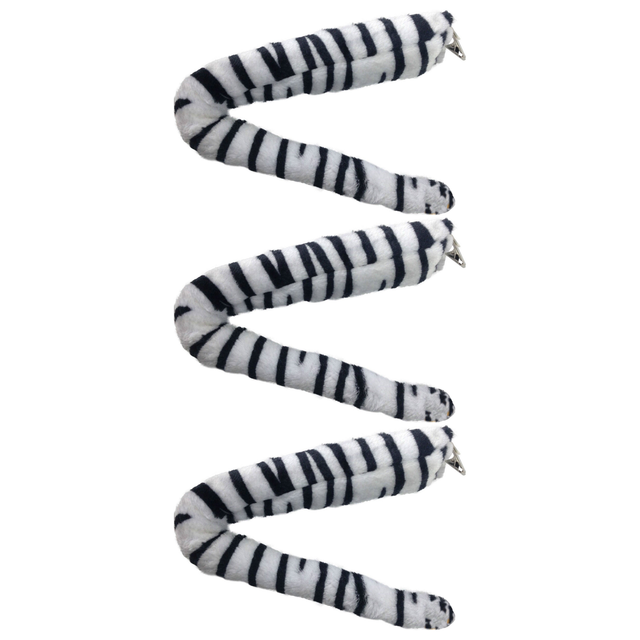 3x Zebra/Horse Clip-On Animal Tail Pack - Costume Accessory (Halloween & Fancy Dress)
