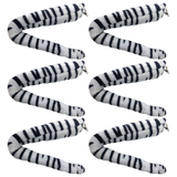 6x Zebra/Horse Clip-On Animal Tail Bulk Pack - Costume Accessory (Halloween & Fancy Dress)