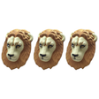 3x Lion Face Mask Pack - Animal Head Costume/Halloween Party