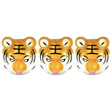 3x Tiger Face Mask Pack - Animal Head Costume/Halloween Party
