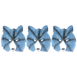 3x Wolf Face Mask Pack - Animal Head Costume/Halloween Party