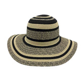 Jacaru 1761 Round Circles Paper Straw Hat - 10.5cm Wide Brim (One Size Vegan Friendly)