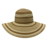 Jacaru 1761 Round Circles Paper Straw Hat - 10.5cm Wide Brim (One Size Vegan Friendly)