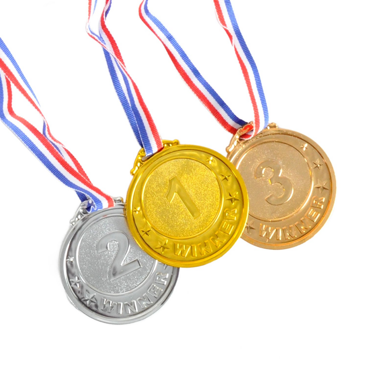 3pcs Winning Medals Olympics/Sports Party Costume (Gold, Silver & Bronze)