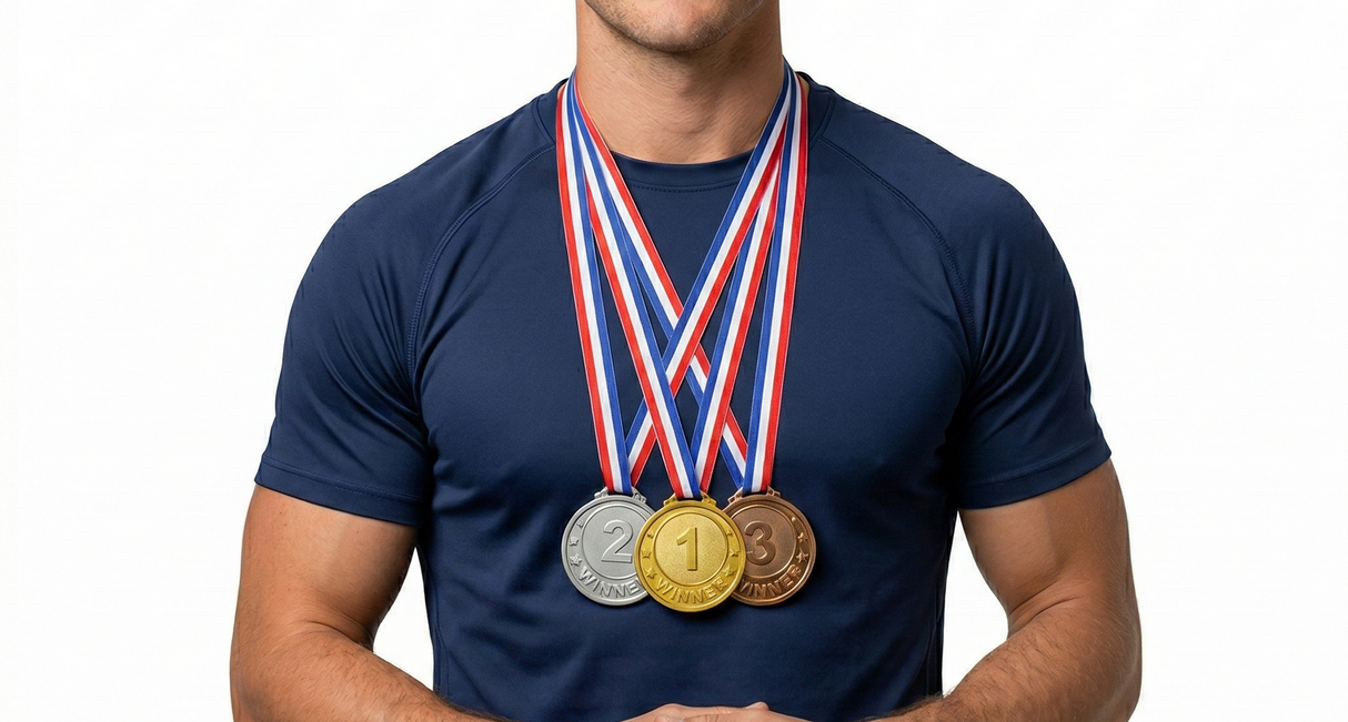 3pcs Winning Medals Olympics/Sports Party Costume (Gold, Silver & Bronze)