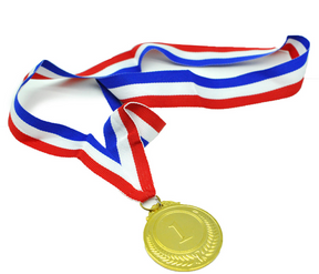 1x Gold Medal w/Ribbon - School/Sports Day Winners (1st Place Award)