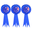 3x Australia Flag Clip-On Ribbon Badge for Tennis and Cricket (Pack)