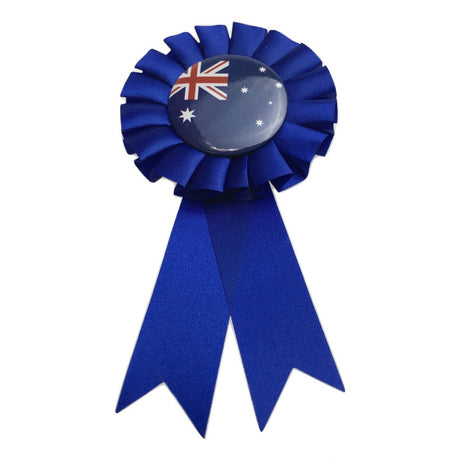 6x Australia Flag Clip-On Ribbon Badge for Tennis and Cricket (Bulk Pack)