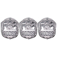 3x Silver Police Badge Pack - Plastic Cop/Officer Costume Accessory (Fancy Dress)