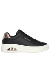 Skechers Womens Uno Court Courted Air Lace Up Sneakers - Black (Casual Shoes)
