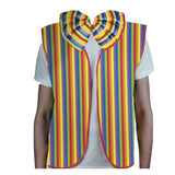 Adult Rainbow Vest & Bow Tie Set - Clown/Jester Costume (Halloween & Fancy Dress)