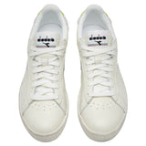 Diadora Mens Game Low Waxed Casual Shoes - White/Glacier Grey