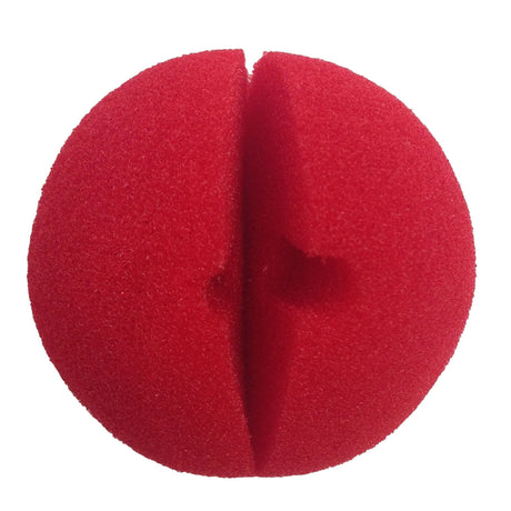 6x Red Soft Sponge Clown Noses Bulk Pack - Circus & Halloween (Costume Accessory)