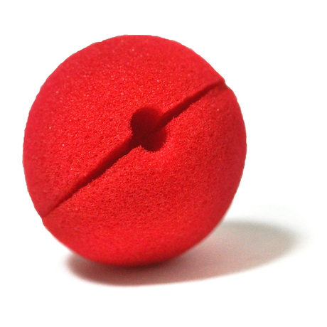 Soft CLOWN NOSE Costume Circus Halloween Spongy Fancy Fun Silly in Red