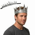 Bendable Deluxe Crown King Party Costume Medieval Prop in Silver