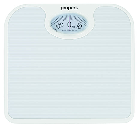 Propert 130kg Mechanical Bathroom Scales Weight Checker Kilo Stone - White