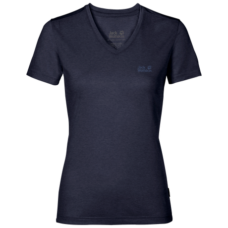 Jack Wolfskin Womens Crosstrail T-Shirt - Midnight Blue (Short Sleeve Base Layer Top)