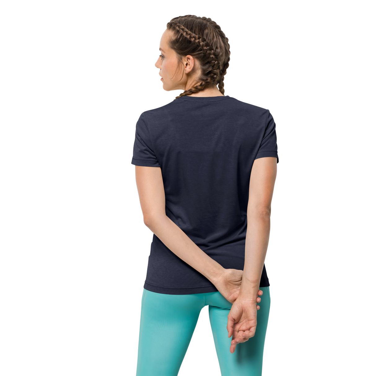 Jack Wolfskin Womens Crosstrail T-Shirt - Short Sleeve Base Layer Top - Midnight Blue
