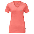 Jack Wolfskin Womens Crosstrail T-Shirt - Flamingo (Short Sleeve Base Layer Top)