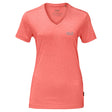 Jack Wolfskin Womens Crosstrail T-Shirt - Flamingo (Short Sleeve Base Layer Top)