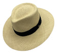 Jacaru 1802 Australian Toquilla Straw Panama Hat - Black Grosgrain Ribbon & UPF 30 (Handwoven in Ecuador) - Natural