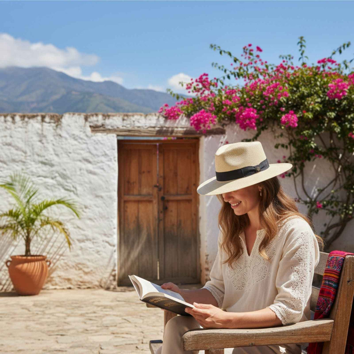 Jacaru 1802 Australian Toquilla Straw Panama Hat - Black Grosgrain Ribbon & UPF 30 (Handwoven in Ecuador)