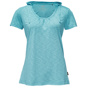 Jack Wolfskin Womens Travel Hoody Top Hoodie T Shirt Comfortable Tee - Aqua - XS