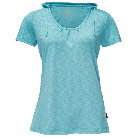 Jack Wolfskin Womens Travel Hoody Top Hoodie T Shirt Comfortable Tee - Aqua - XS
