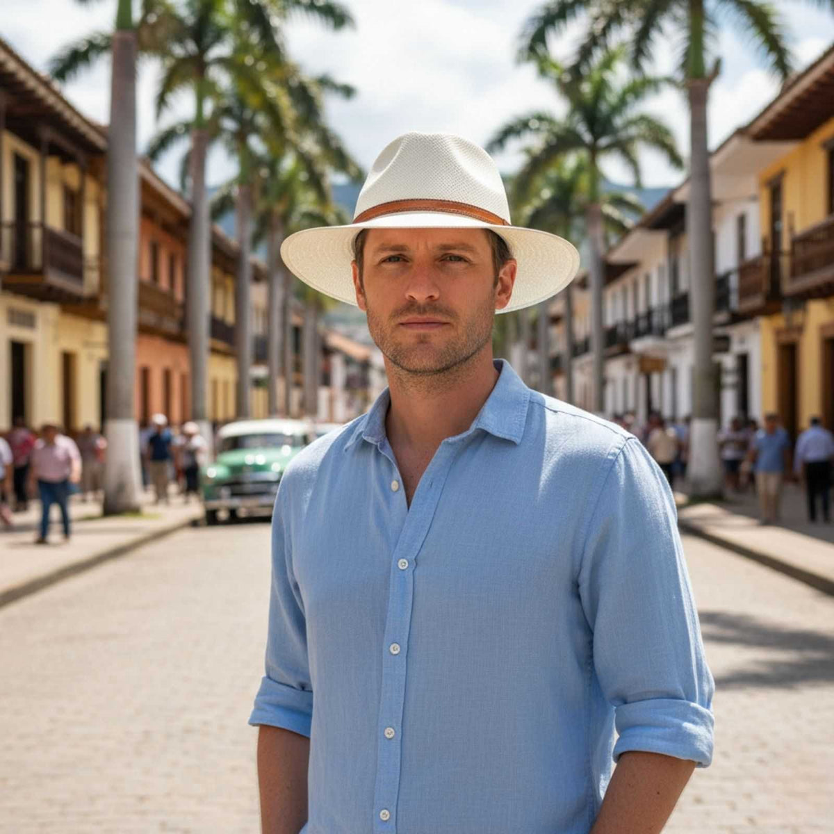 Jacaru 1804 Toquilla Straw Panama Hat - Pinched Crown (Handwoven in Ecuador Finished in Australia)