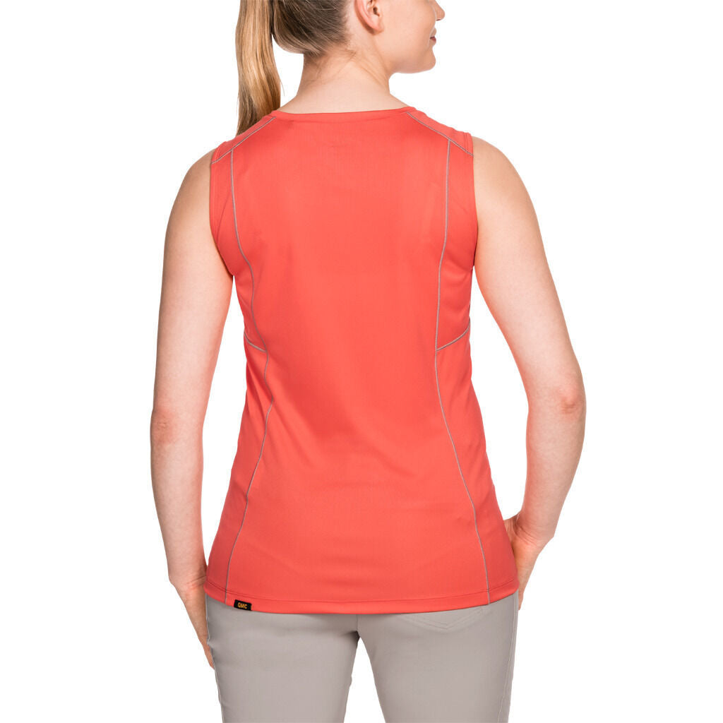 Jack Wolfskin Womens Singlet Tank Top - Hot Coral (Sleeveless Sports/Running Top)