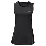 Jack Wolfskin Womens Singlet Top Sleeveless Active Sports Gym Running - Black - XS