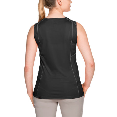 Jack Wolfskin Womens Singlet Tank Top - Black (Sleeveless Sports/Running Top)
