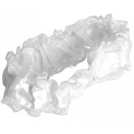 Bride to Be Lace Garter Party Girls Hens Night Wedding Shower Bachelorette - White