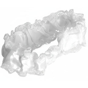 Bride to Be Lace Garter Party Girls Hens Night Wedding Shower Bachelorette - White