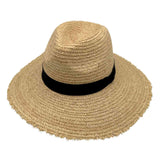 Jacaru 1814 Raffia Palm Straw Wide Brim Hat - Beige (One Size Fits Most Vegan Friendly)